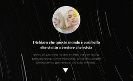 HTML Reattivo Per Foto E Testo Sullo Sfondo