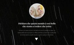 Foto E Testo Sullo Sfondo - Modello HTML5 Personalizzato