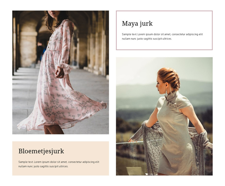 Jurk met bloemen en maya WordPress-thema