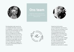 Ons Bloementeam - Modern Siteontwerp