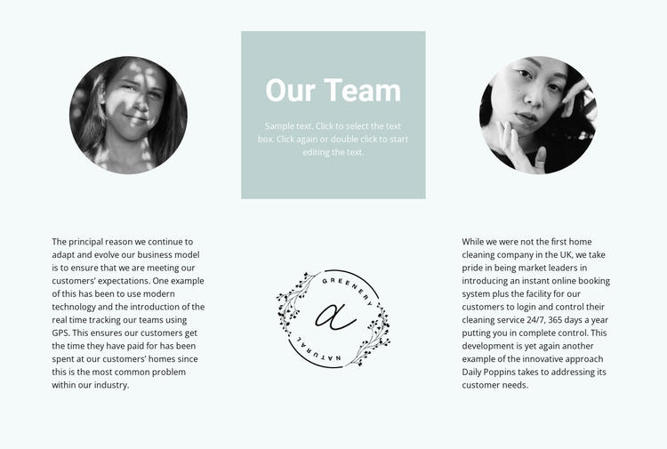 Our flowers team One Page Template