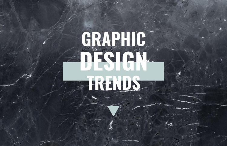 Graphic design trends One Page Template