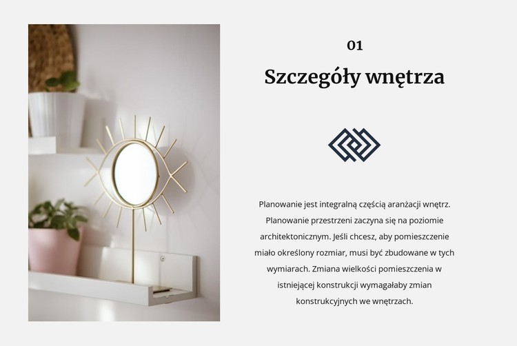 Lustra we wnętrzu Szablon CSS