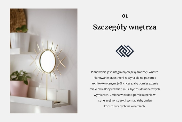 Lustra we wnętrzu Szablon HTML5