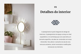 Modelo Incrível De Uma Página Para Espelhos No Interior