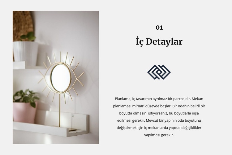 İç kısımdaki aynalar HTML5 Şablonu