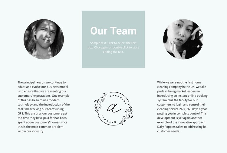 Our flowers team Web Page Design