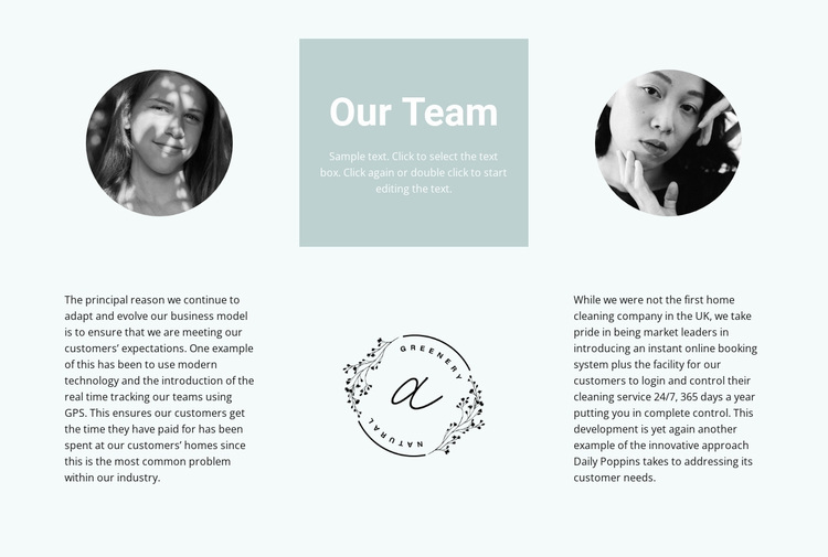 Our flowers team Website Design