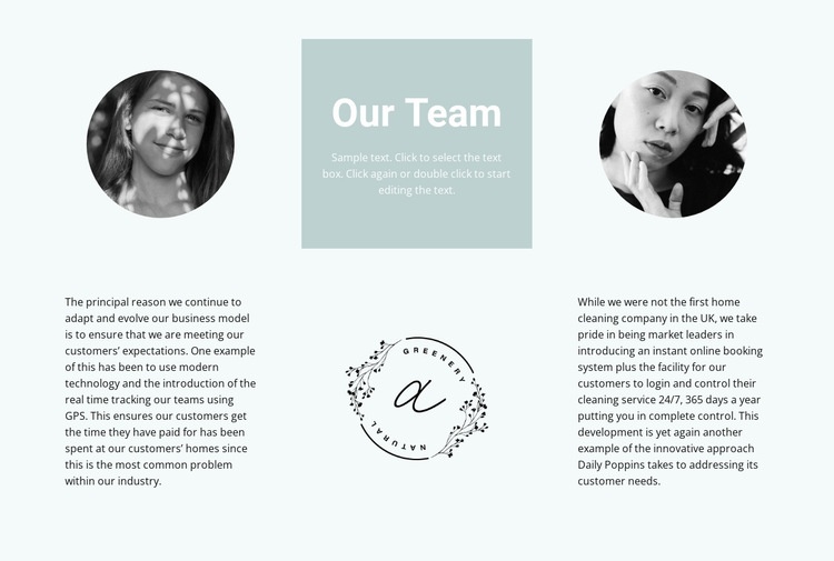 Our flowers team Wix Template Alternative