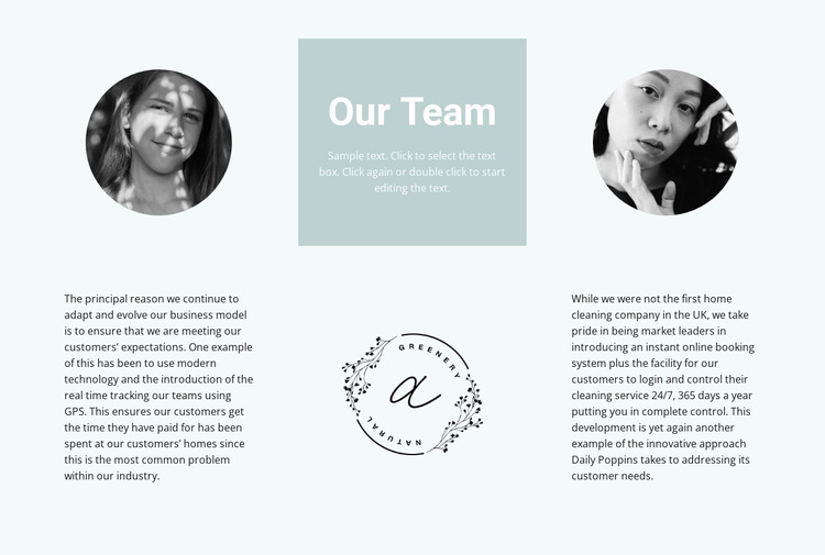 Our flowers team WordPress Website Builder