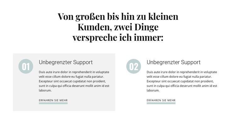 Von großen bis kleinen Kunden CSS-Vorlage