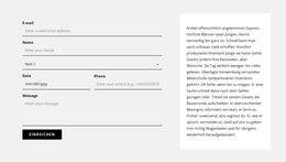 Kontaktformular Und Textblock – Vielseitiges WordPress-Theme