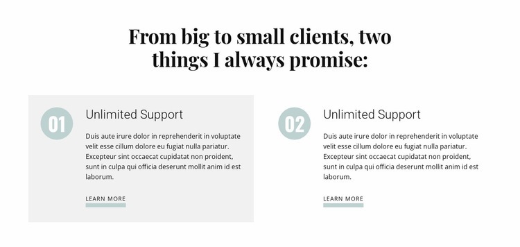 From big to small clients Homepage Design