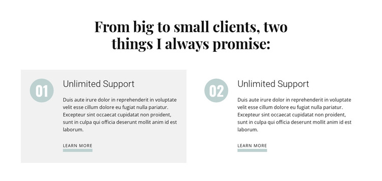 From big to small clients HTML5 Template