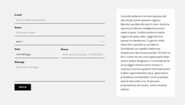 Modulo Di Contatto E Blocco Di Testo: Modello Joomla Facile Da Usare