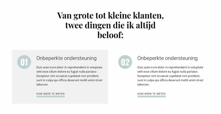 Van grote tot kleine klanten HTML5-sjabloon