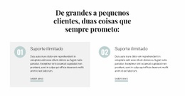 De Grandes A Pequenos Clientes - Maquete De Webdesign