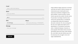 Código Limpo Impressionante Para Formulário De Contato E Bloco De Texto