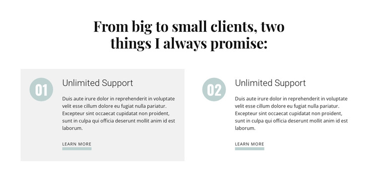 From big to small clients Template