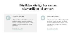 Büyükten Küçüğe Müşteri Duyarlı Site
