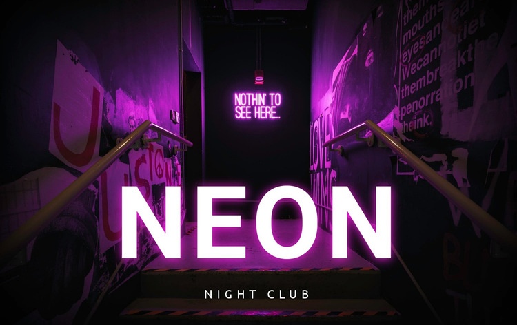 Neon klub Html Website Builder