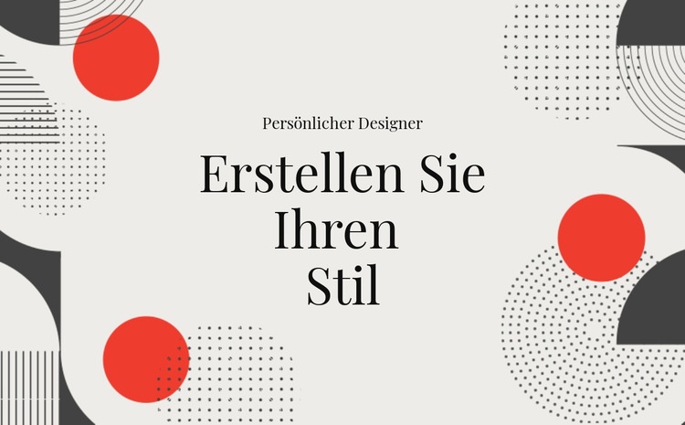 Kreieren Sie Ihren Stil Landing Page