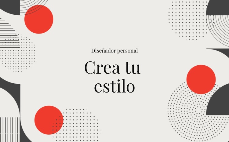 Crea tu estilo Página de destino