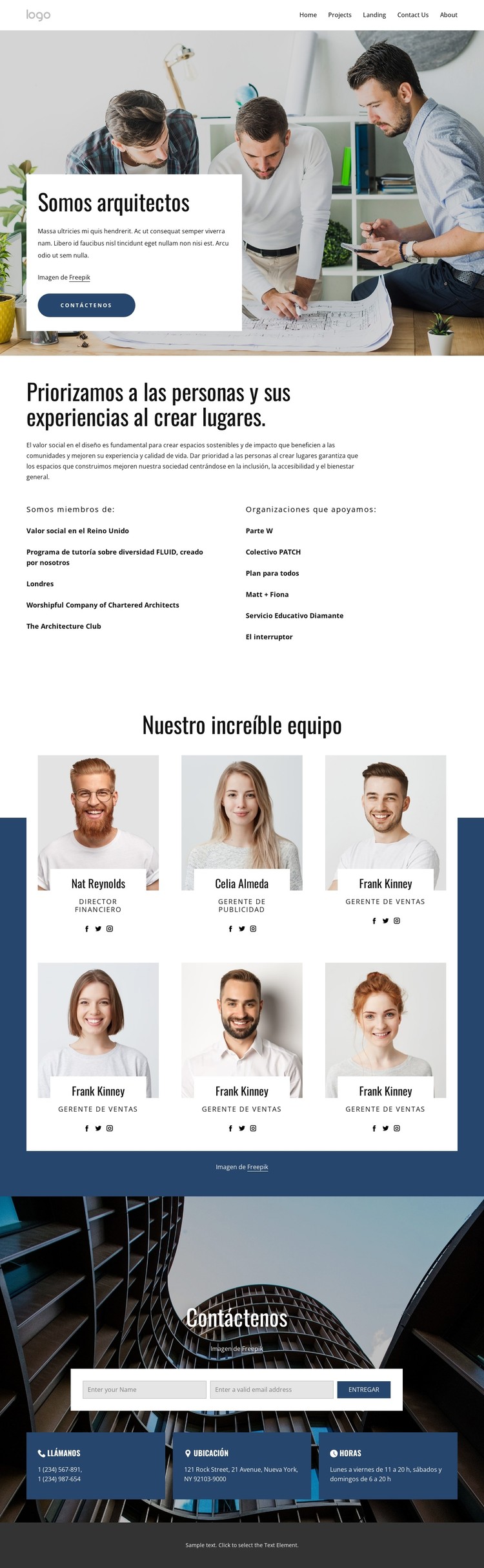 grupo de arquitectos Plantilla CSS