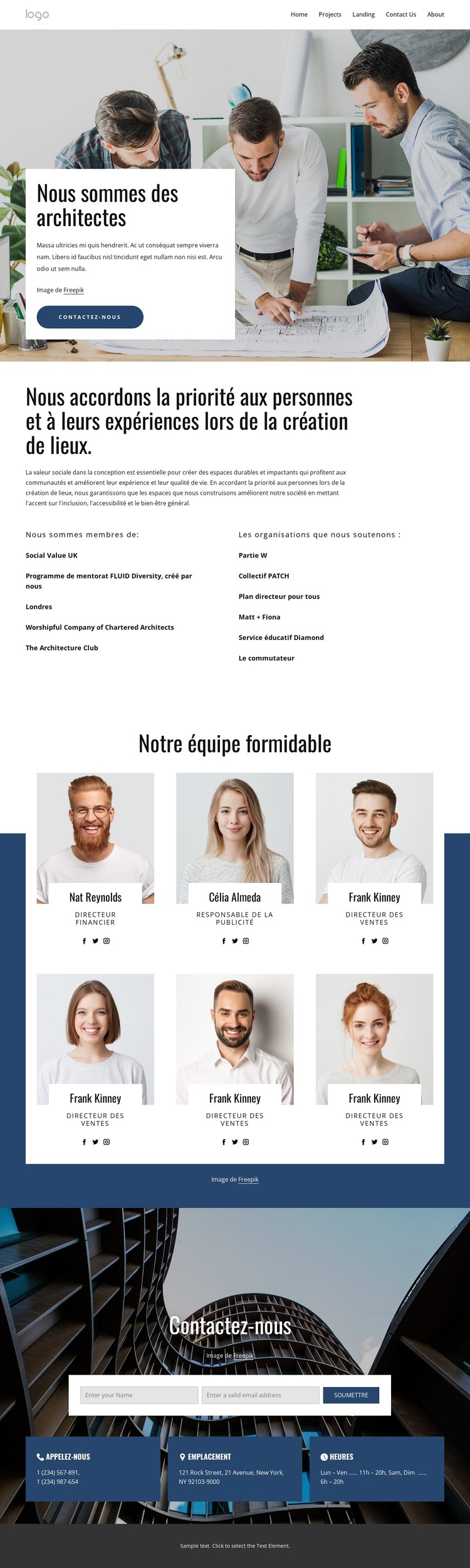 Nous architectes groupe Modèle CSS