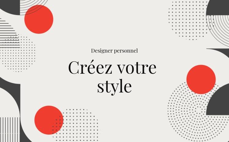 Créez votre style Modèle CSS