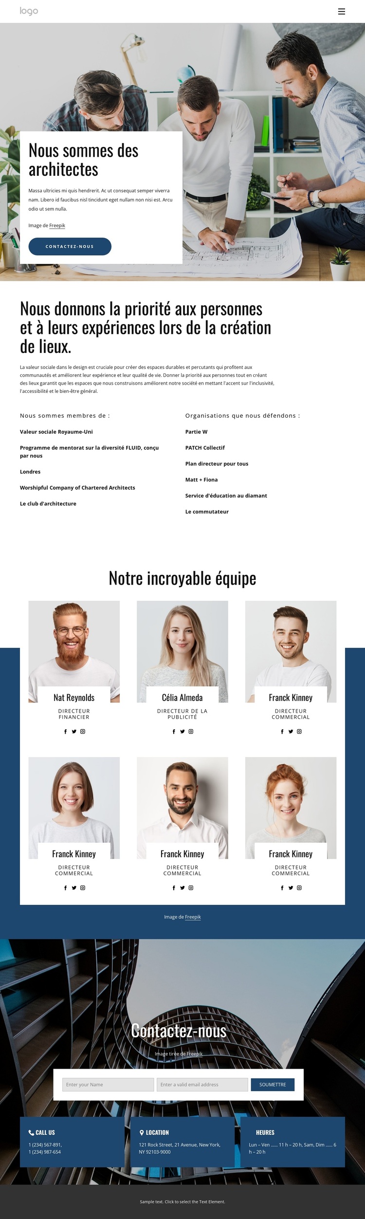 Nous architectes groupe Thème WordPress