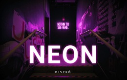 Neon Klub - Egyszerű Webhelysablon