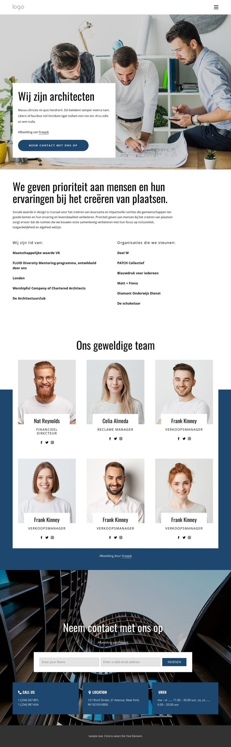 Wij architectengroep Html Website Builder