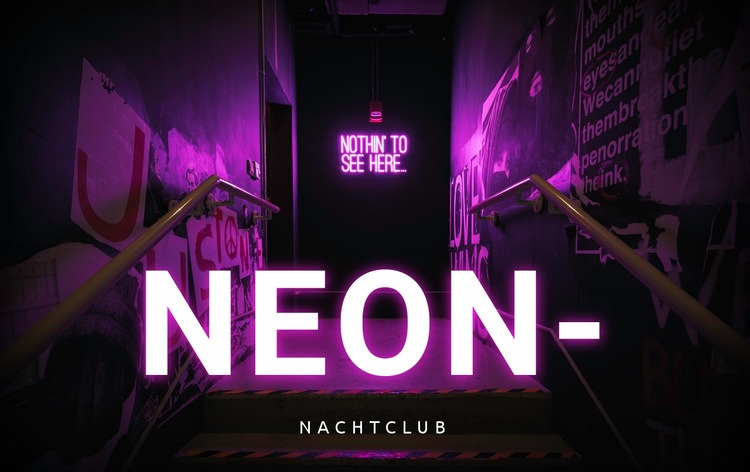 Neon club Website mockup