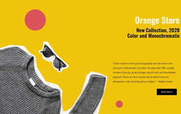 Orange Store - One Page Design