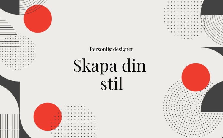 Skapa din stil Hemsidedesign