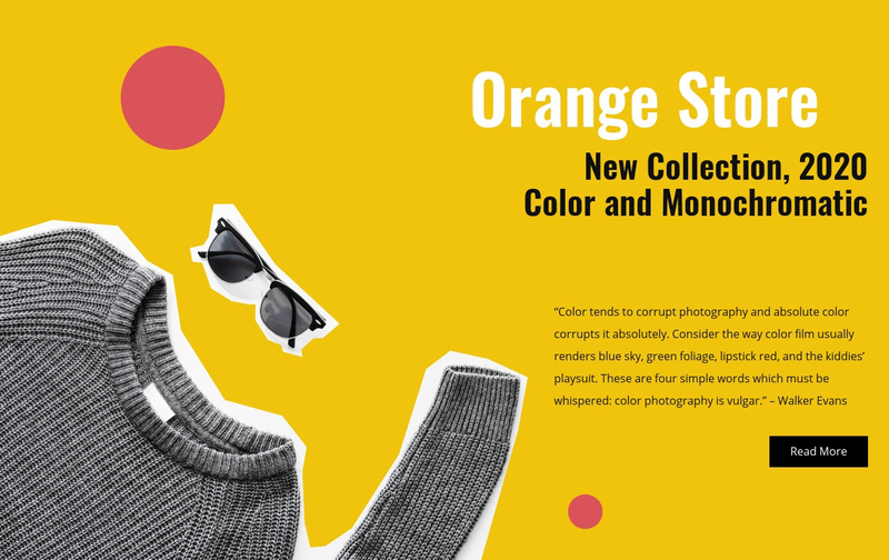 Orange store Web Page Design