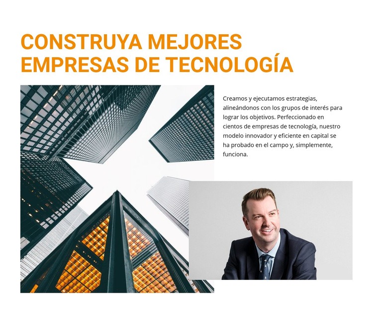 Construya mejores empresas tecnológicas Diseño de páginas web