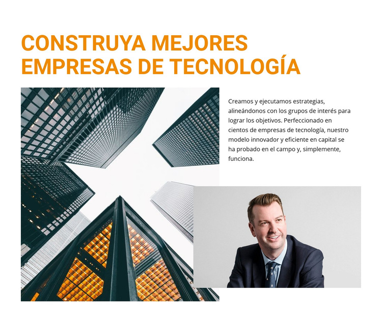 Construya mejores empresas tecnológicas Tema de WordPress