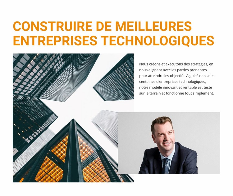 Créer de meilleures entreprises technologiques Créateur de site Web HTML