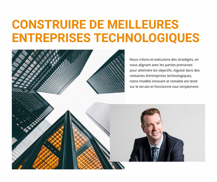 Créer de meilleures entreprises technologiques Modèle Joomla