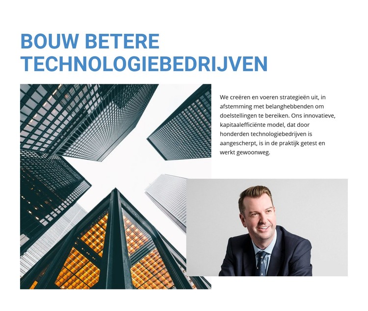 Bouw betere technologiebedrijven CSS-sjabloon