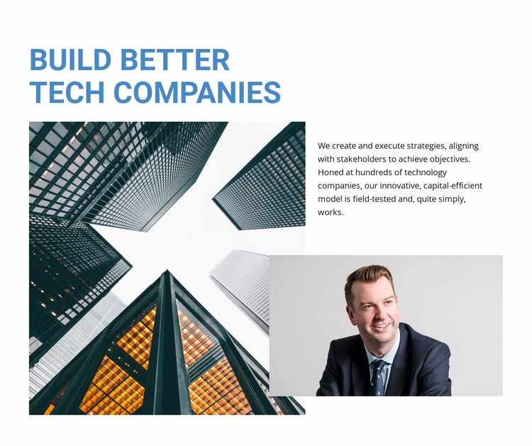 Build Better Tech Companies Website Mockup