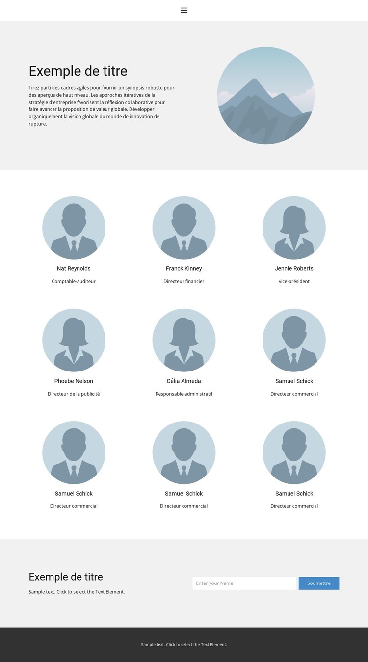 Equipe 3 Modèle HTML