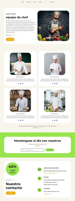 Equipo De Chef - Tema De WordPress Multipropósito