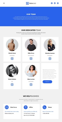 Team Page HTML Templates
