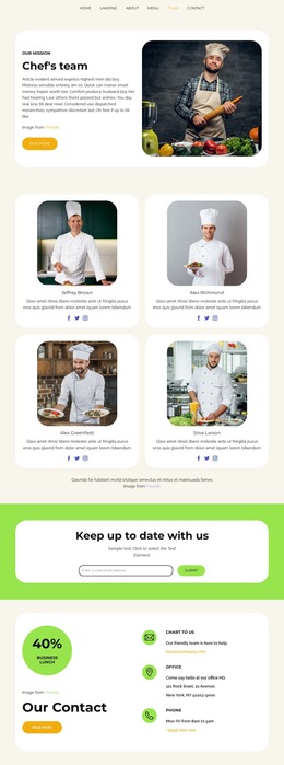 Chef'S Team Html5 Responsive Template