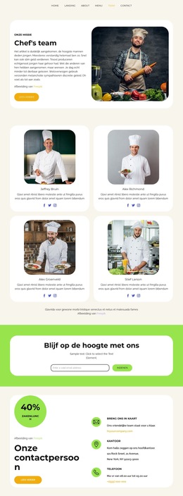 Chef'S Team - Beste Websitesjabloon