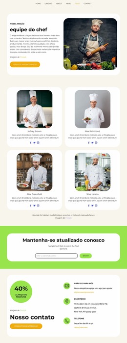 Equipe Do Chef - Modelo Joomla Profissional