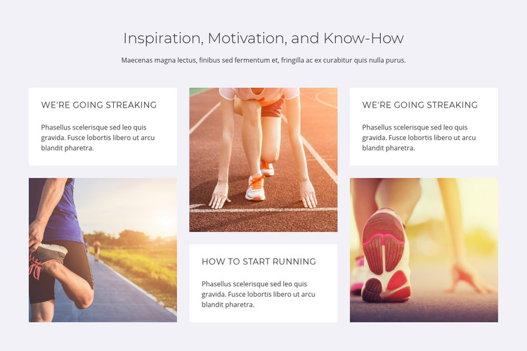 Inspiration motivation and know-how Homepage Design